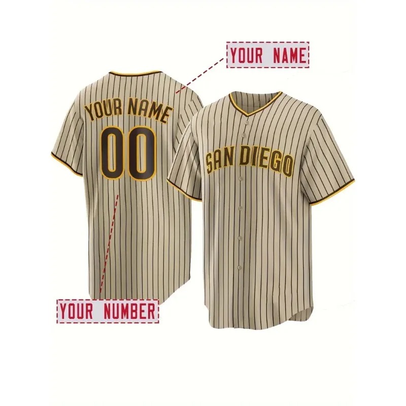 Embroidery Men Shirt - Maglia da baseball ricamata da uomo