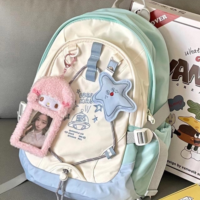 Embroidery Rabbit - Zaino per ragazza studentessa con caramelle