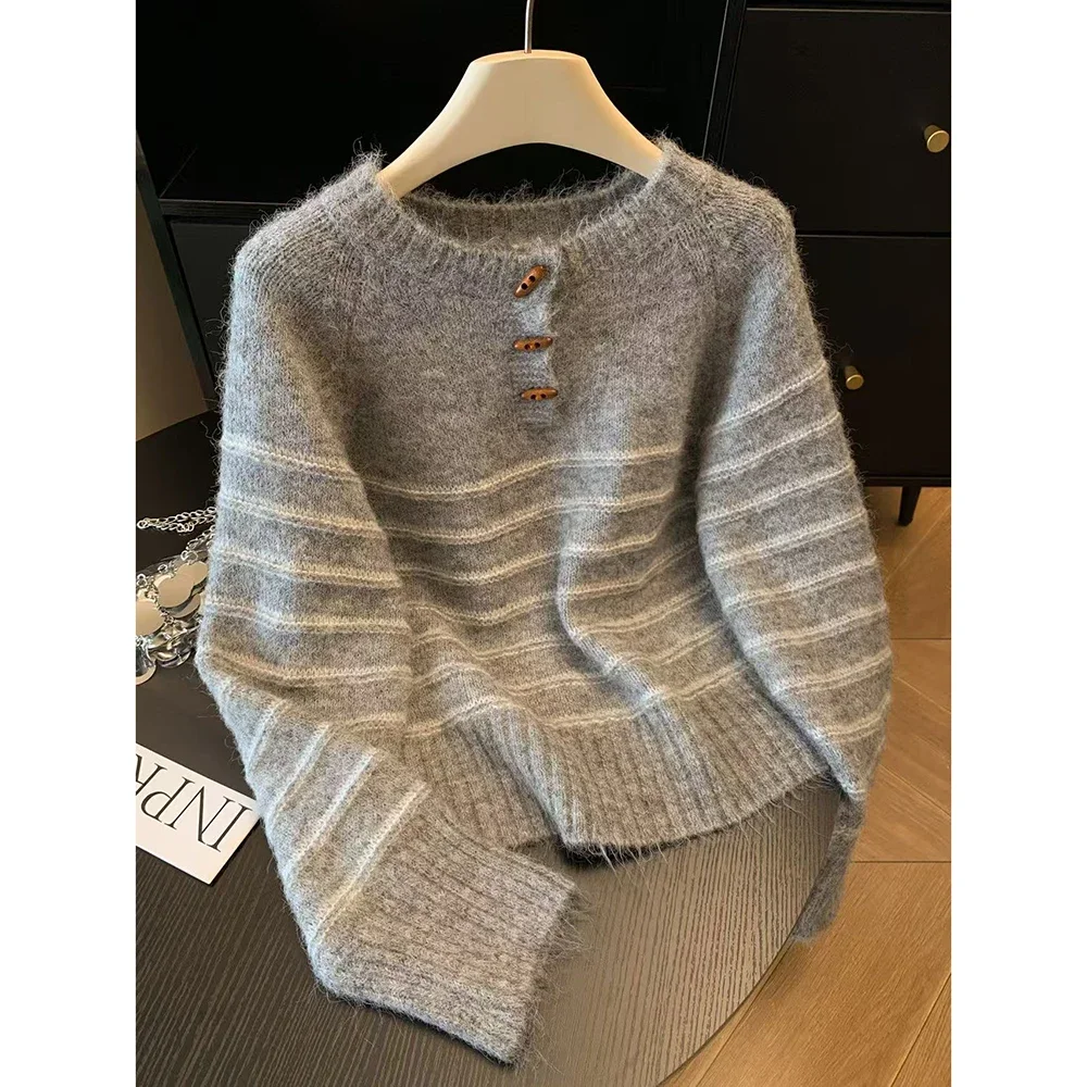 Embroidery A - Maglione da Donna in Lana e
