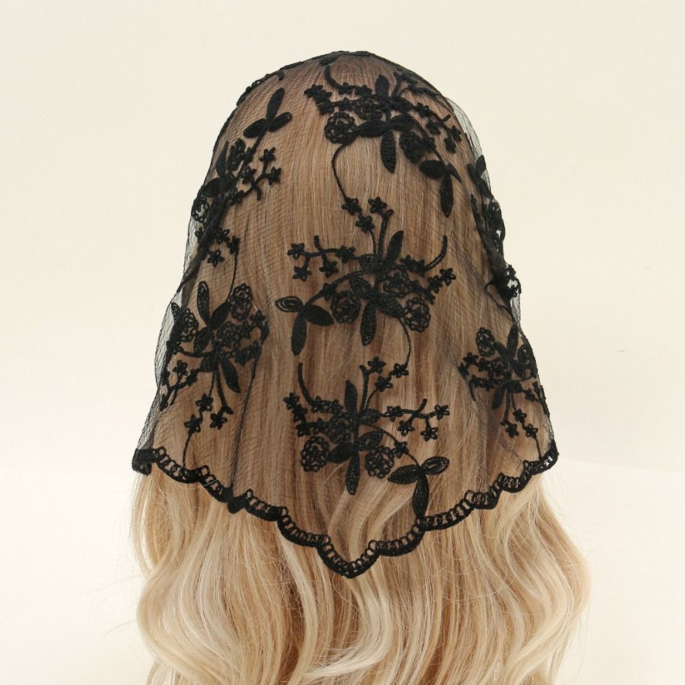 Embroidery Pashmina - Nuova Sciarpa in Pizzo Traforato, Tinta