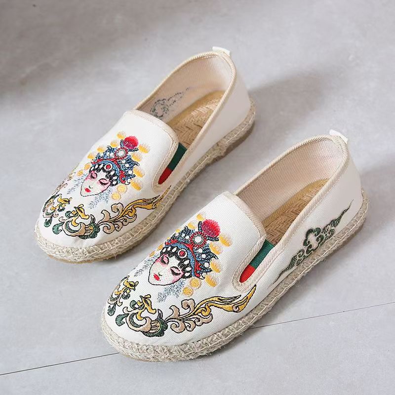Embroidery Shoes - Scarpe da donna con suola piatta
