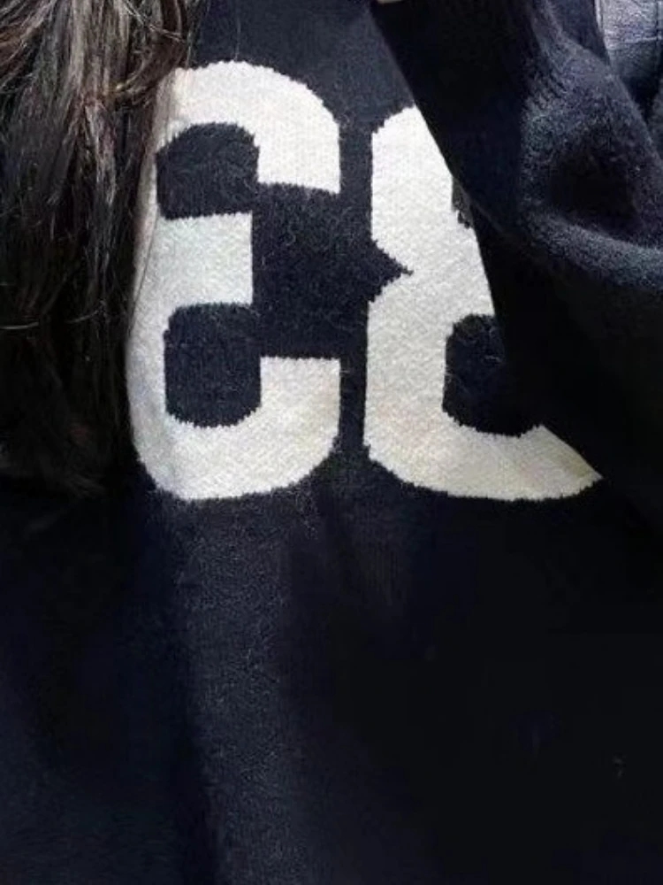 Embroidery A - Maglione Vintage Y2K da Donna 2025,