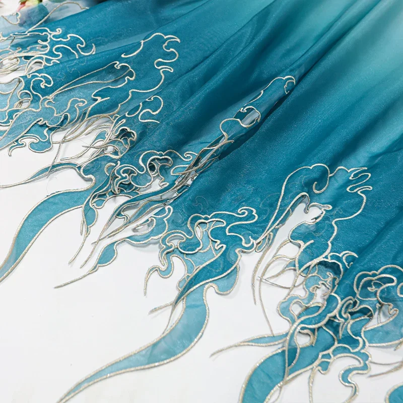 Embroidery Style - Tessuto con Ricamo in Stile Cinese