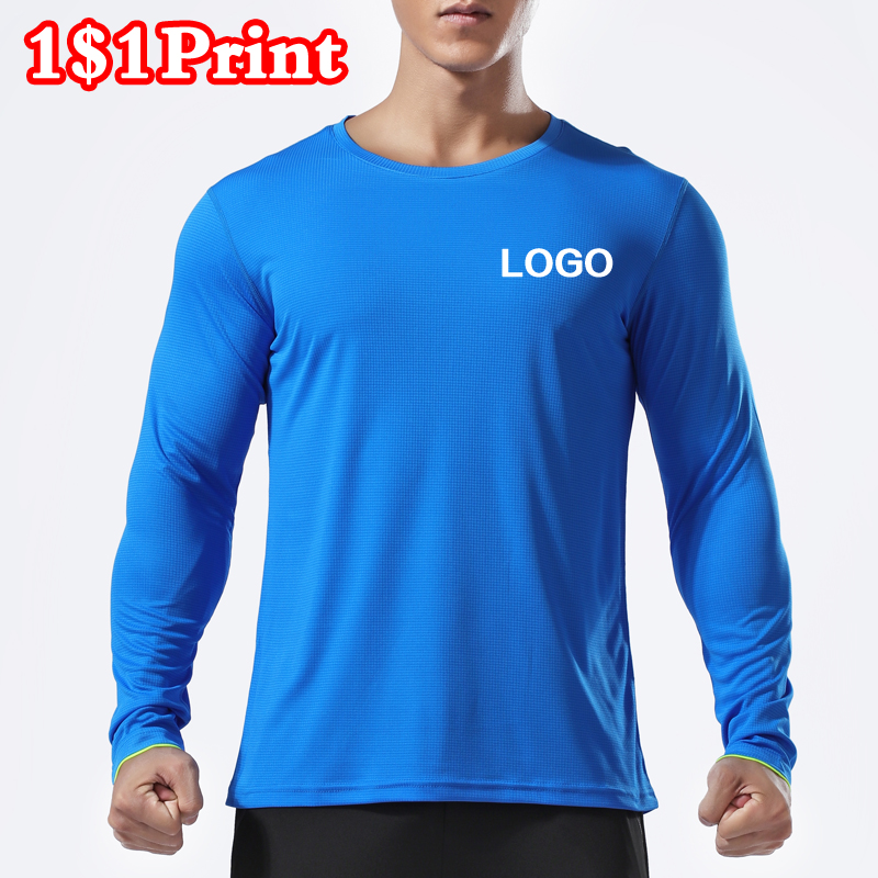 Embroidery Men Shirt - T-shirt sportiva a maniche lunghe ad