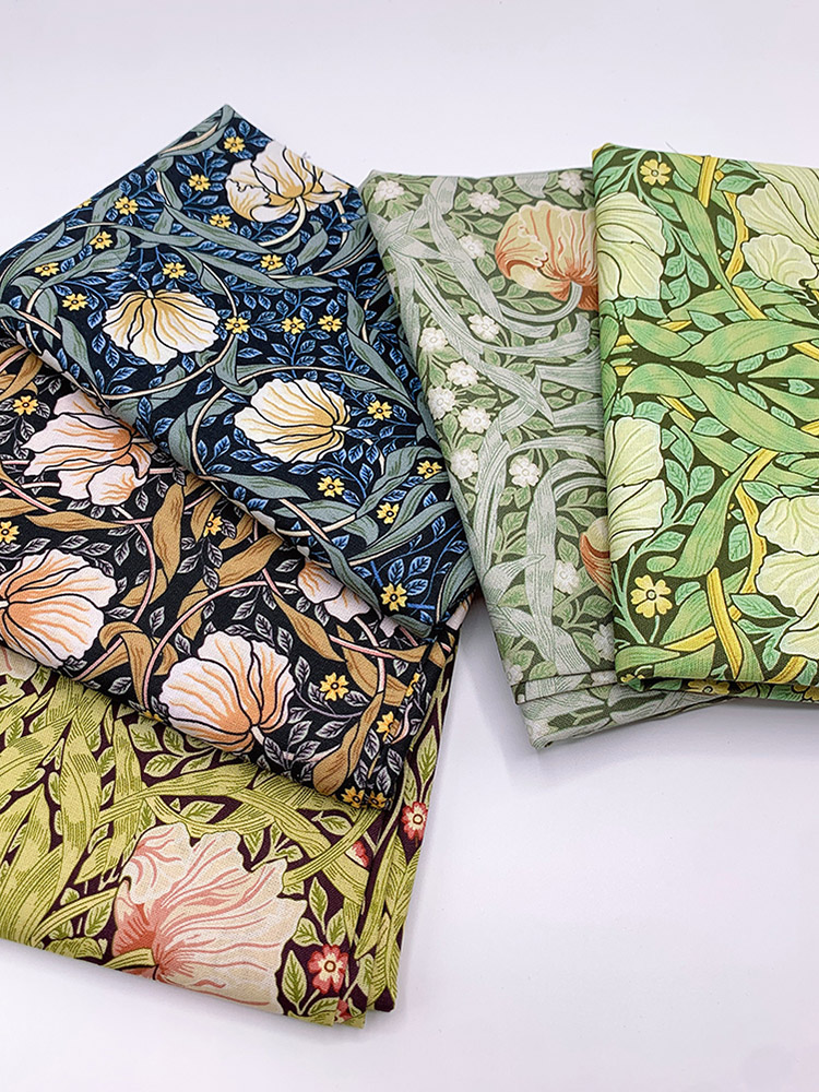 Embroidery Pashmina - Tessuto in cotone William Morris Magpie,