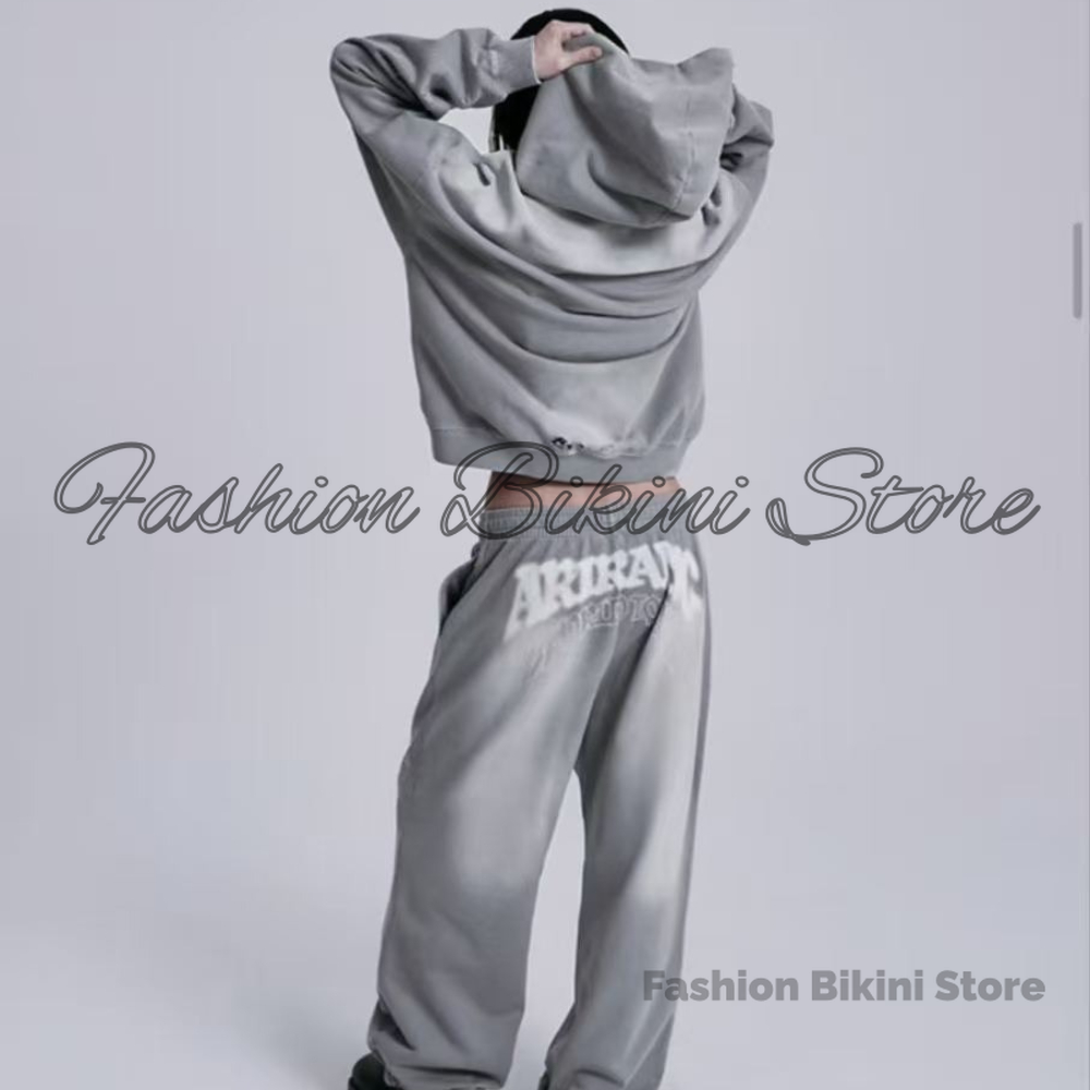Embroidery Cotton - NUOVA Felpa con Cappuccio Grigia Effetto