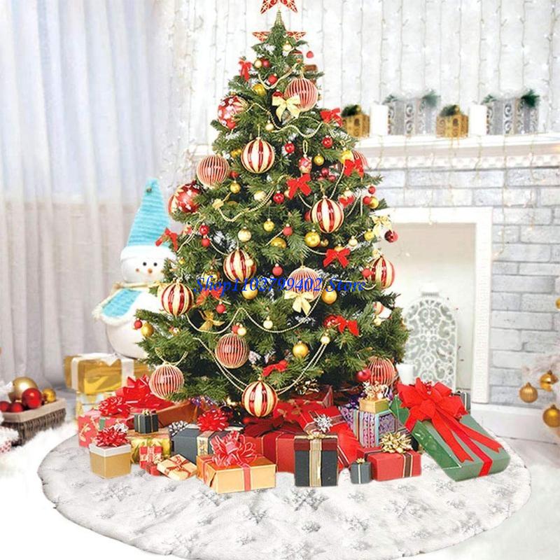 Embroidery Xmas Decorations - 547f Ornament gonna per alberi peluche