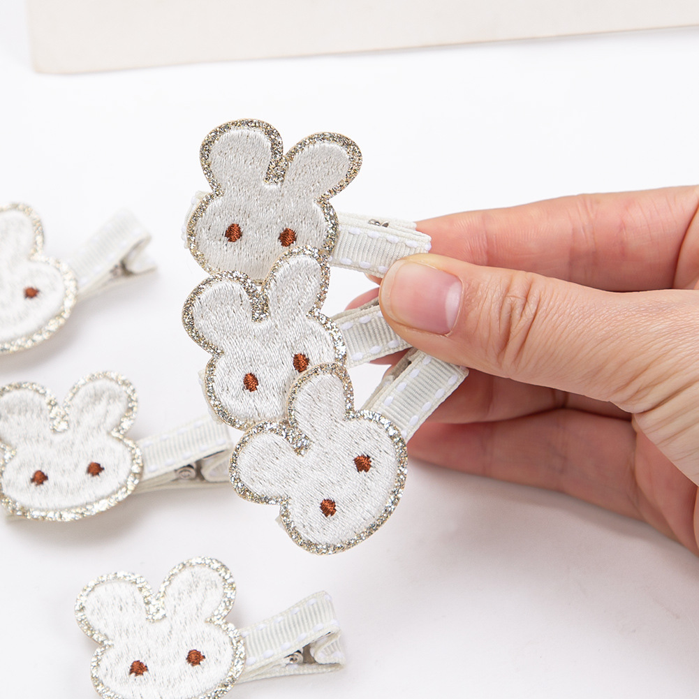 Embroidery Rabbit - 50 pezzi/lotto fermagli per capelli con