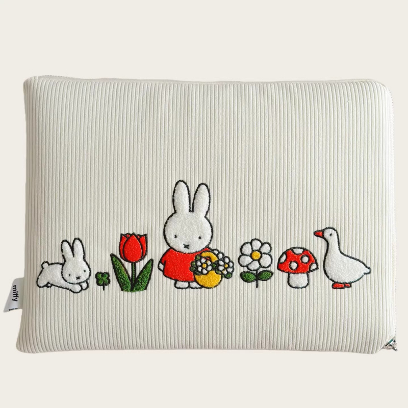Embroidery Rabbit - Borsa per Computer Miffy Kawaii con