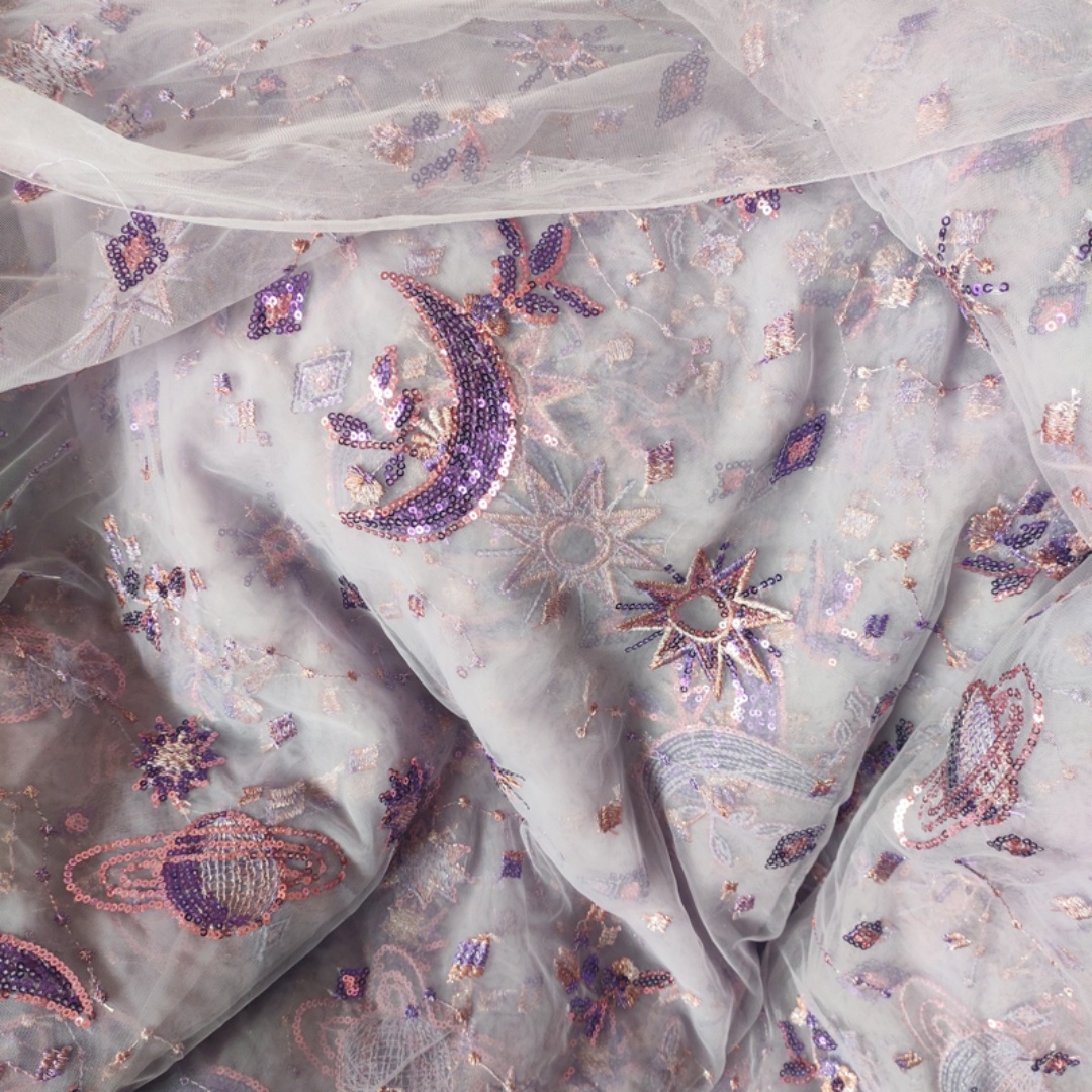 0,5 metri di larghezza viola 5 - Embroidery Net Fabric recensione e prezzo