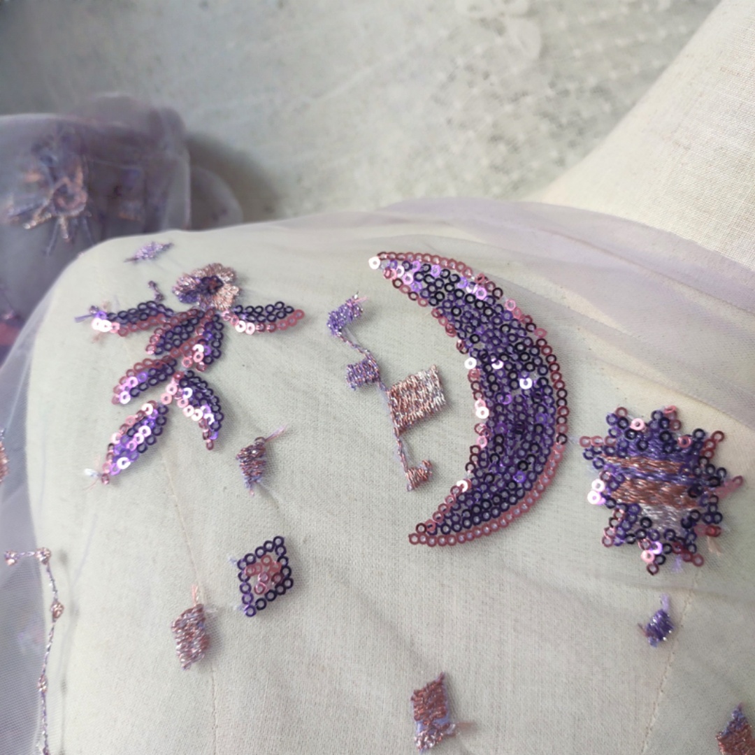 0,5 metri di larghezza viola 5 - Embroidery Net Fabric recensione e prezzo
