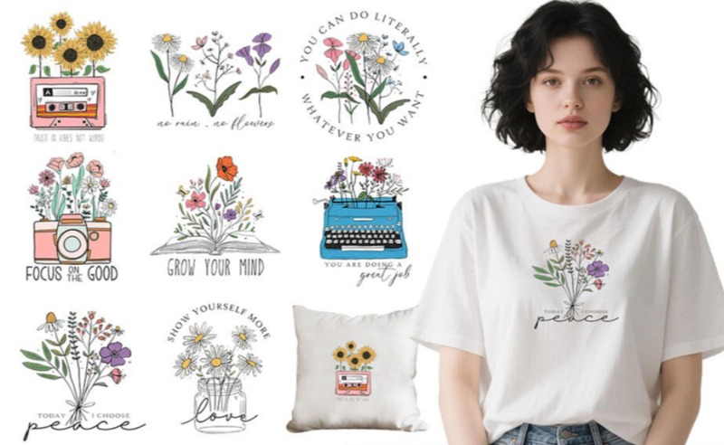 Adesivi Termoadesivi Floreali  - Embroidery On Shirt recensione e prezzo