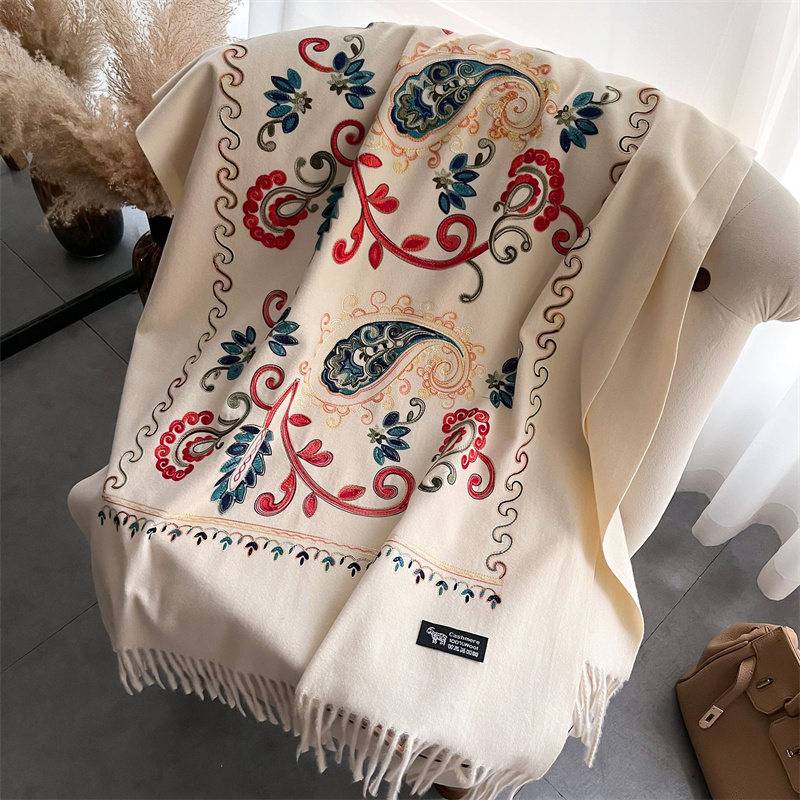 2024 moda sciarpa inverno scia - Embroidery Pashmina recensione e prezzo