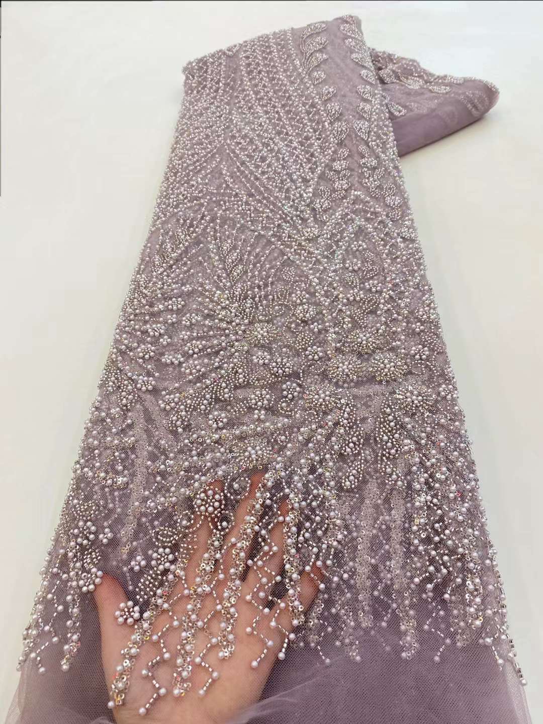 Tessuto di pizzo ricamato con  - Embroidery Net Fabric recensione e prezzo