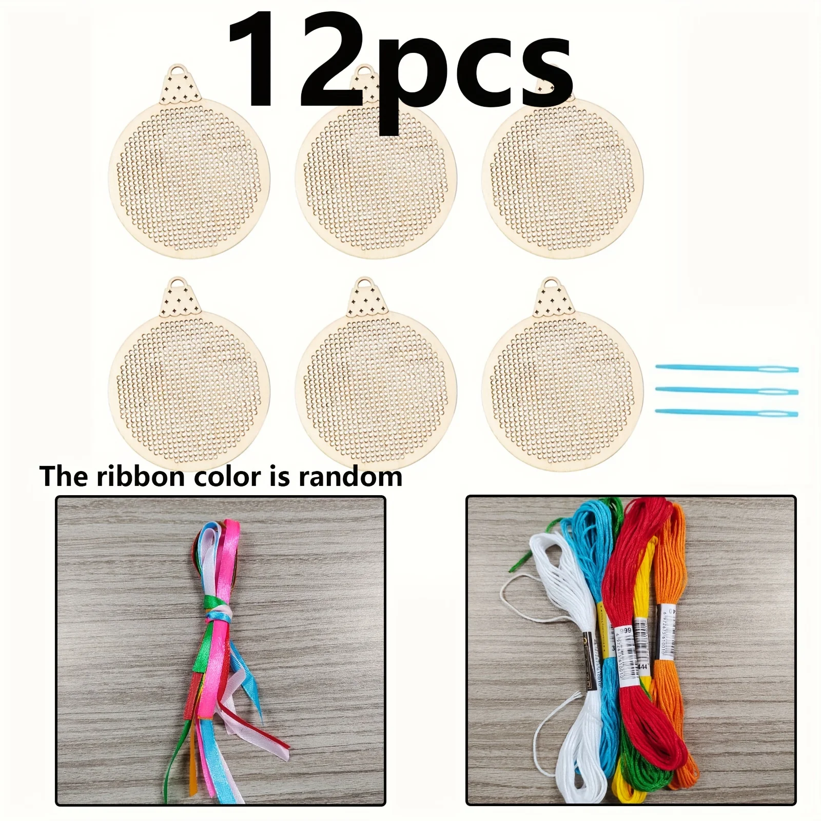 12 Pezzi di Pendenti in Legno  - Embroidery Xmas Decorations recensione e prezzo