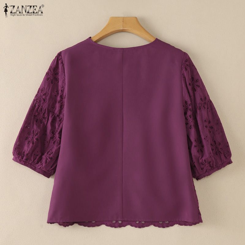 ZANZEA 2026 Bluse da Donna con - Embroidery Eyelet recensione e prezzo
