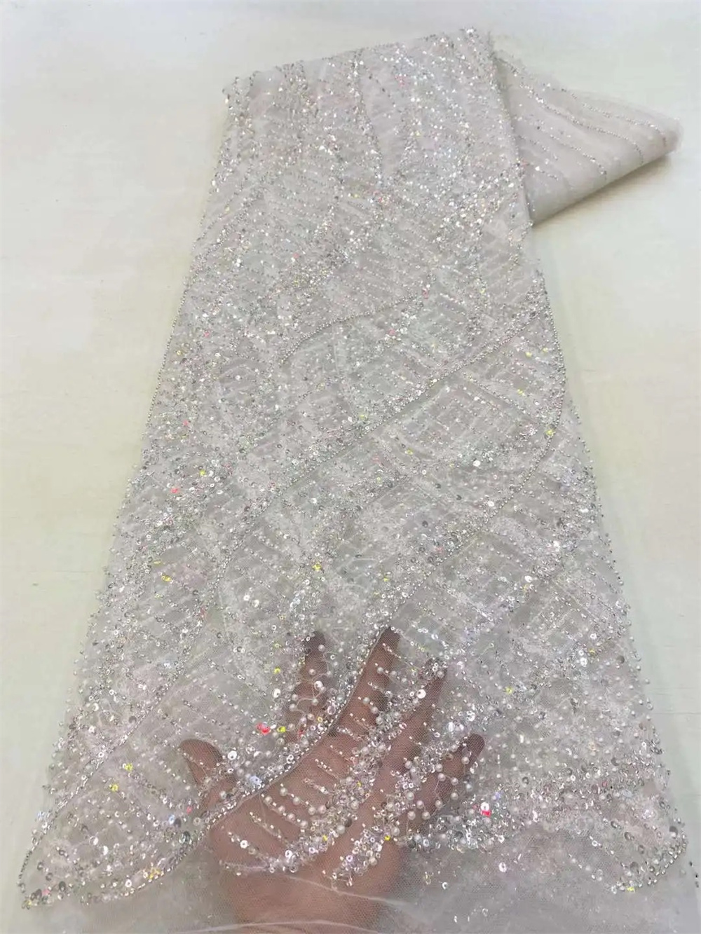 Paillettes africane perline te - Embroidery Net Fabric recensione e prezzo