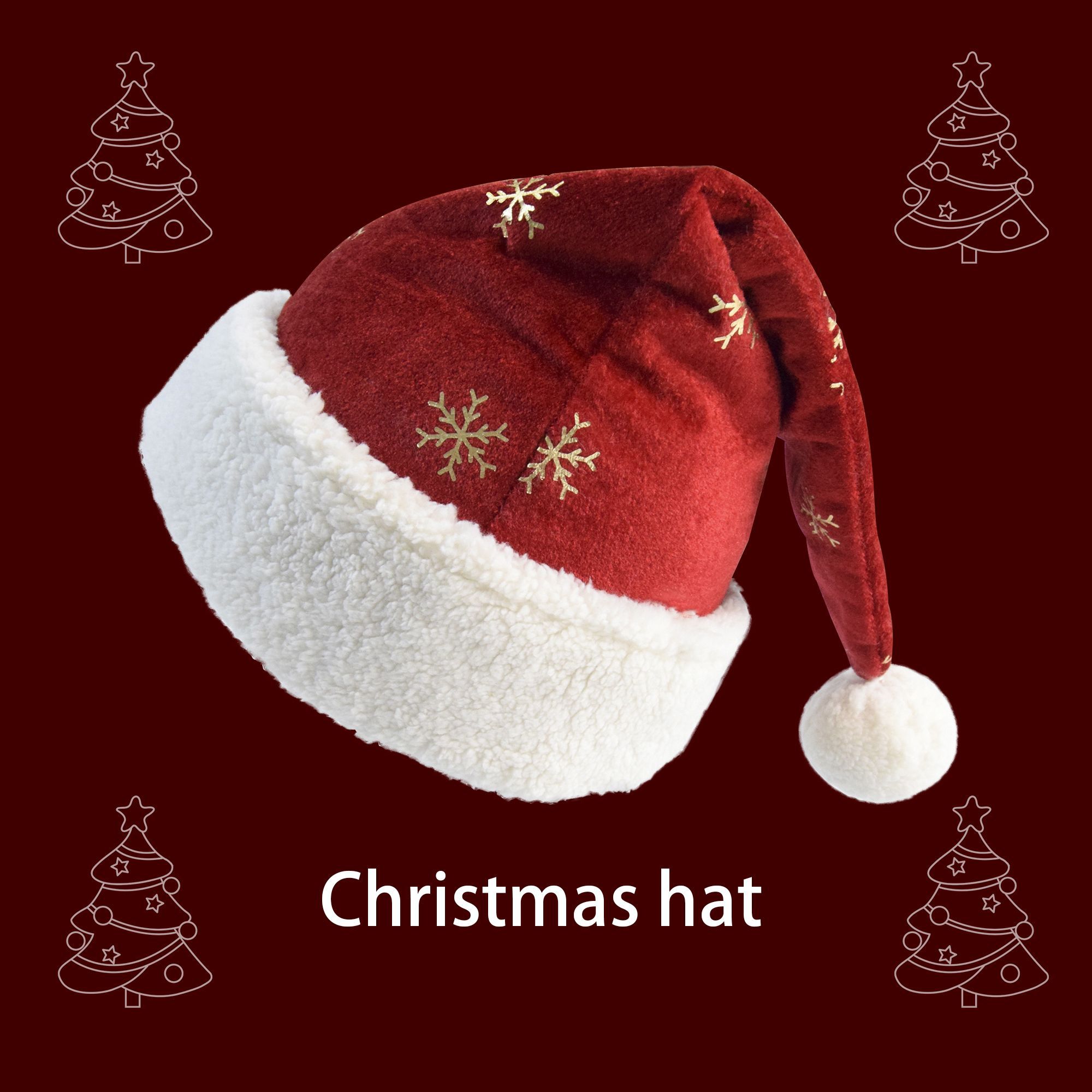 Cappello di Natale in Velluto  - Embroidery Xmas Decorations recensione e prezzo