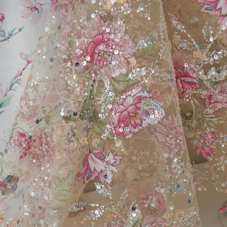 Tessuto in Pizzo di Lusso con  - Embroidery Net Fabric recensione e prezzo