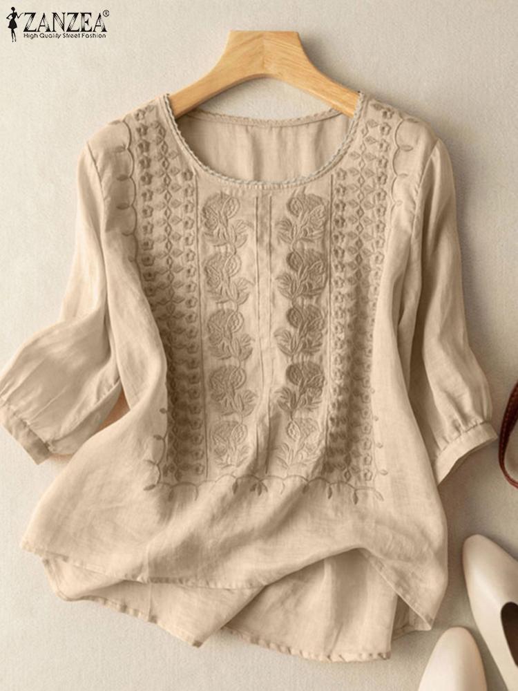 ZANZEA Donne Eleganti Camicett - Embroidery On Shirt recensione e prezzo