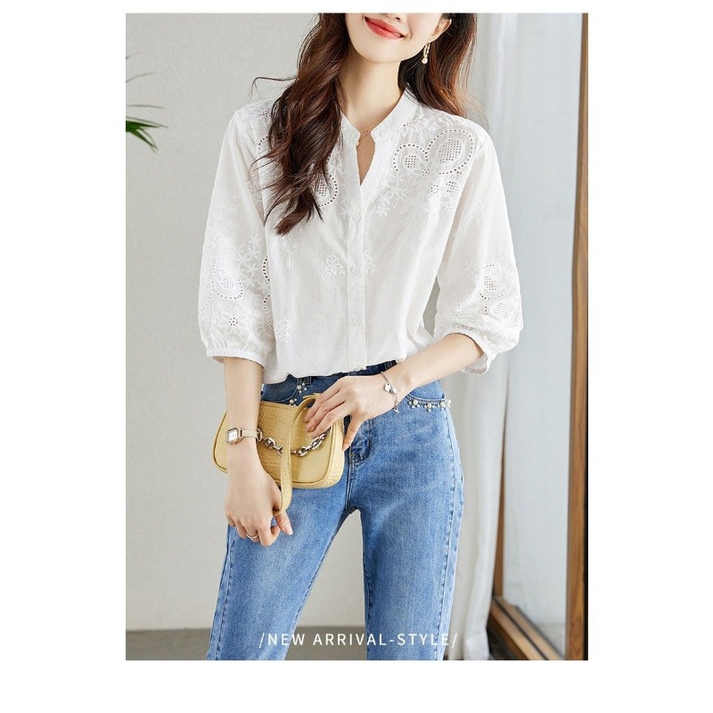 Camicetta Bianca da Donna con  - Embroidery Eyelet recensione e prezzo
